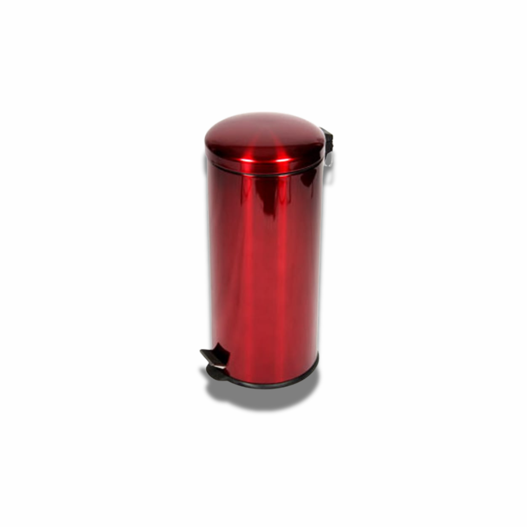 Tall Red Pedal Dustbin