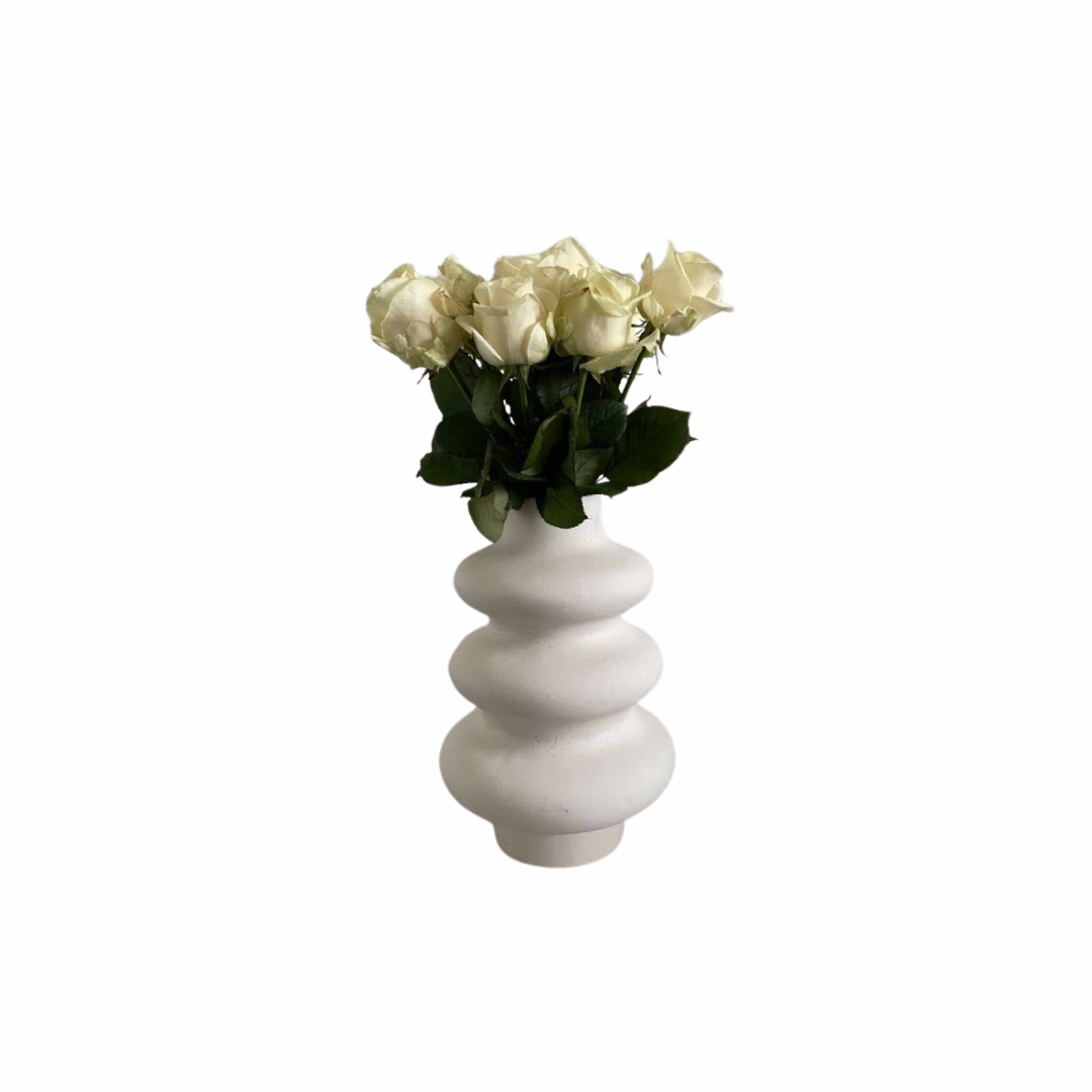 White Ripple Vase