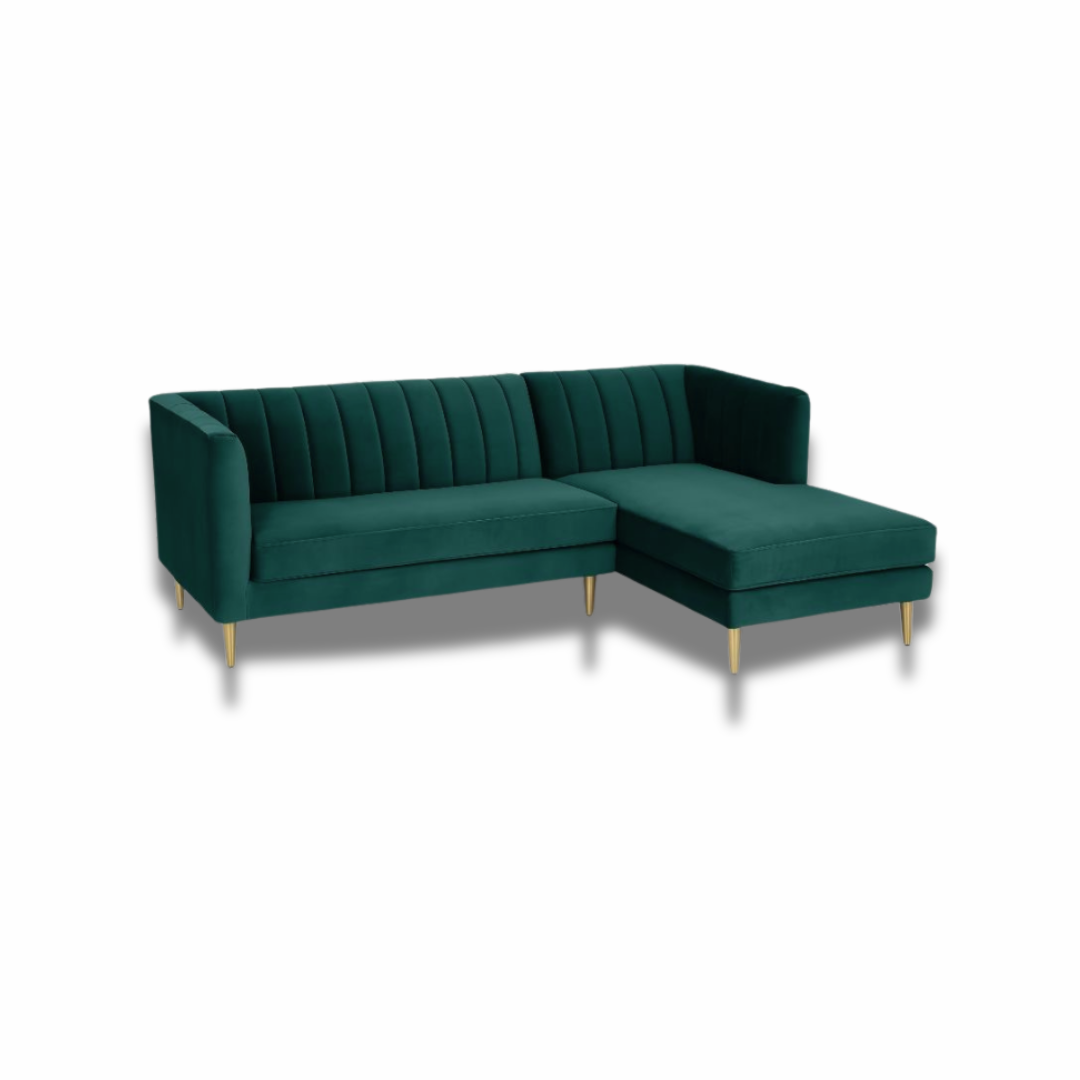 Emerald Green Velvet Sofa